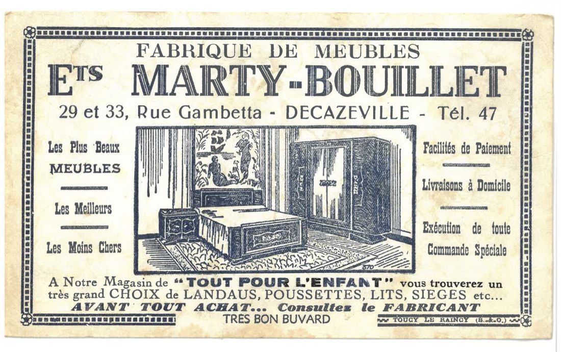 Buvard Marty-Bouillet années 50