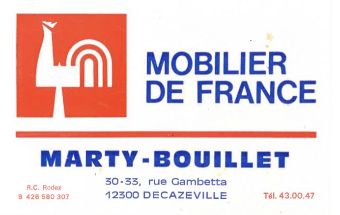 Carte Mobilier de France Marty-Bouillet